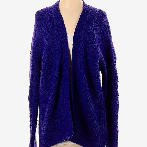 Anthropologie Purple Cardigan Sweater Open Front - Picture 1 of 4
